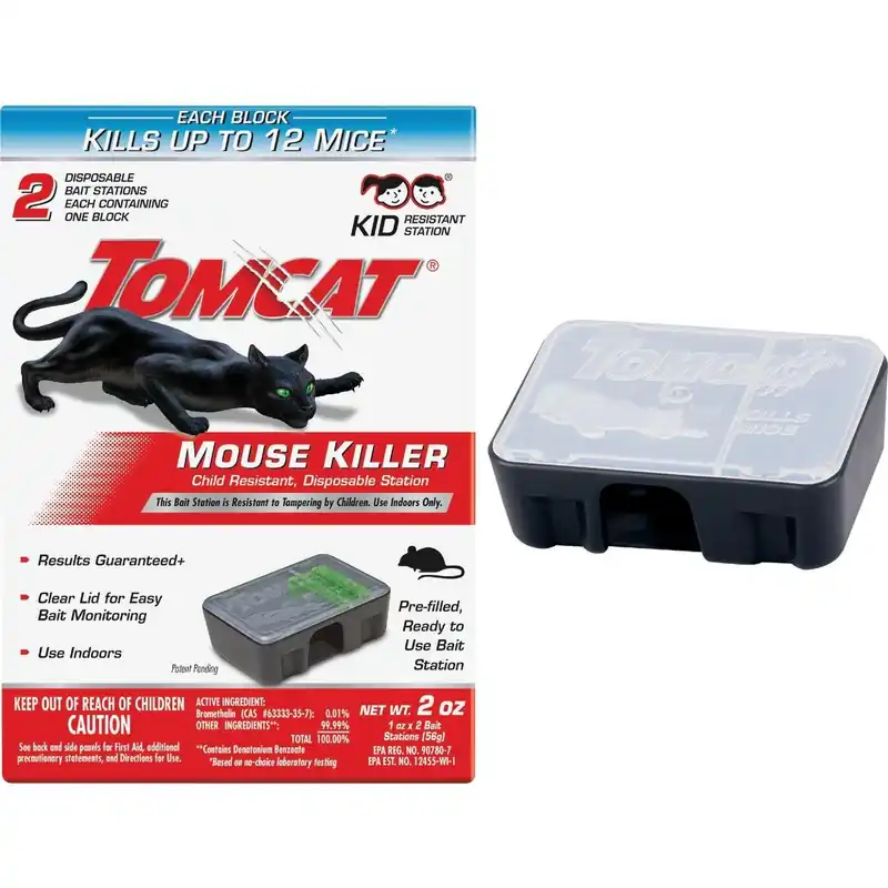 Tomcat 0371510 Mouse Killer II Disposable Mouse Bait Station (2-Pack)