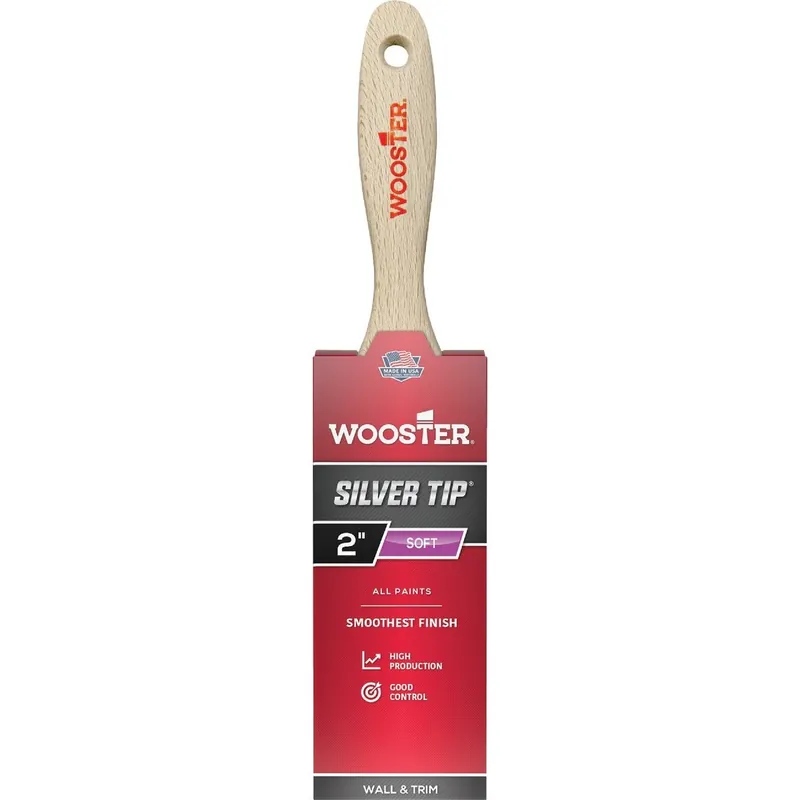 Wooster Brush 5222-2 Wooster SILVER TIP 2 In. Flat Varnish And Paint Brush