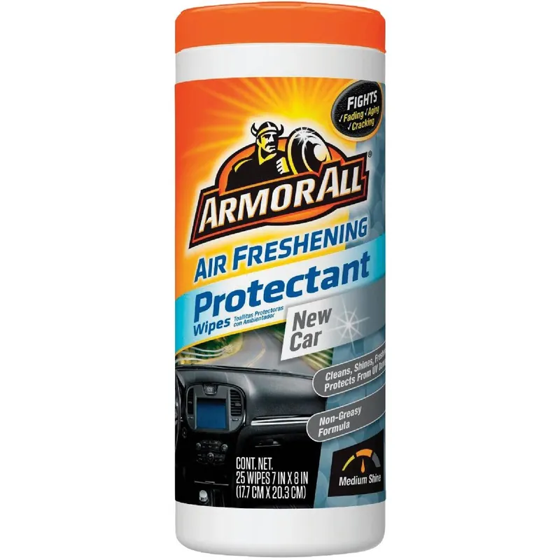 Armor All 15612B New Car Scent Air Freshening Protectant Wipe (25-Count)