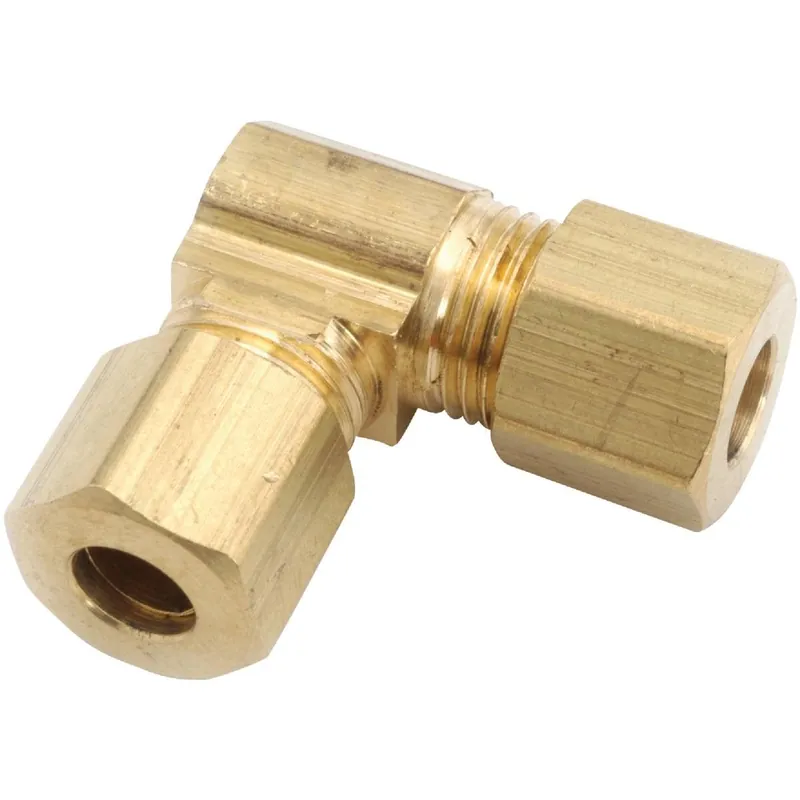 Anderson Metals 750065-05 5/16 In. 90 Deg. 2-Way Compression Brass Elbow
