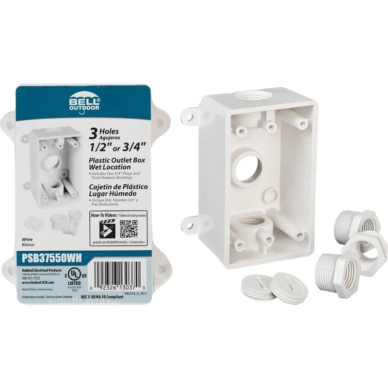 Bell PSB37550WH Weatherproof Outdoor Outlet Box