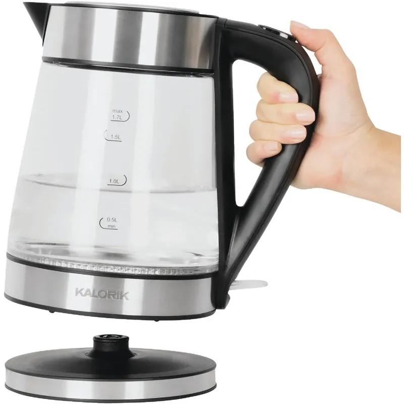Kalorik JK45907SS 1.7L Stainless Steel Rapid Boil Electric Kettle with Blue LED