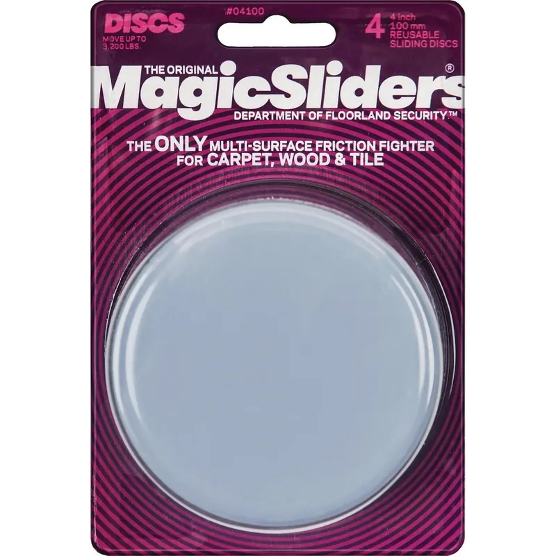 Magic Sliders 04100 Round Furniture Glide 4 Inch (4-Pack)