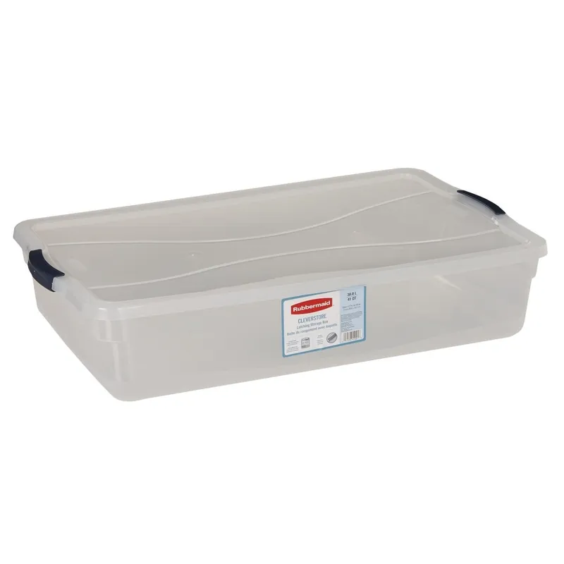 Rubbermaid RMCC410001 Cleverstore Clear Tote 41 Qt.