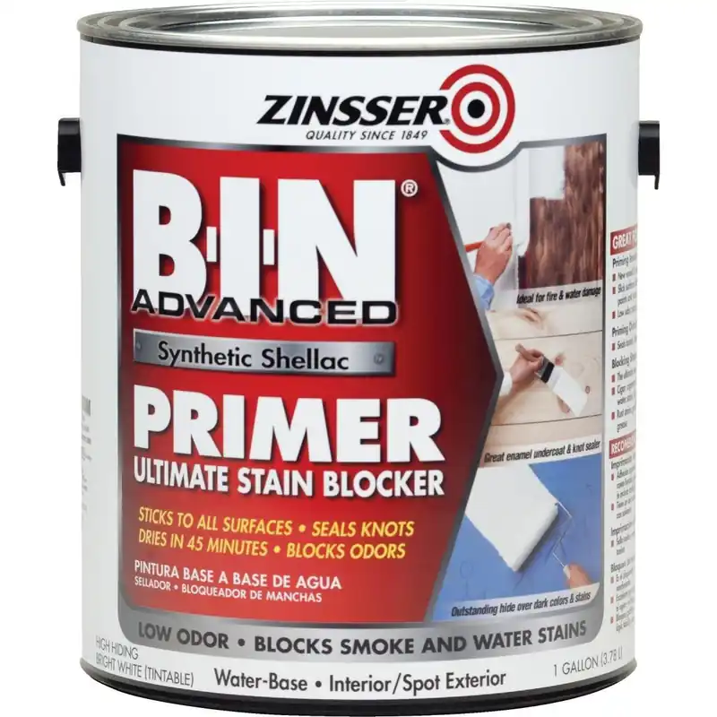 Zinsser 270976 B-I-N Advanced Water-Based Interior Primer Ultimate Stain Blocker White 1 Gal. Replacement MPN