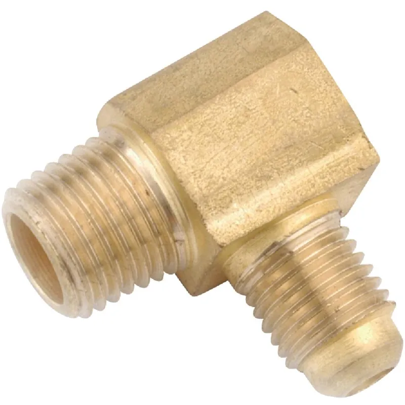 Anderson Metals 754049-1012 Male 90 Deg. Flare Brass Elbow (1/4 Bend)