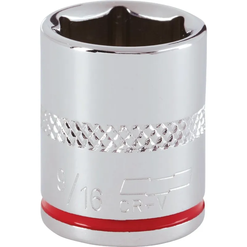 Channellock 302644 1/4 In. Drive 9/16 In. 6-Point Shallow Standard Socket