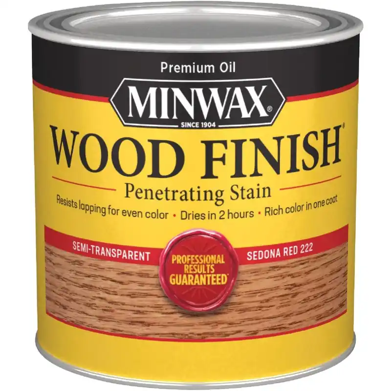 Minwax 222204444 Wood Finish Penetrating Stain Sedona Red 1/2 Pt. Replacement MPN