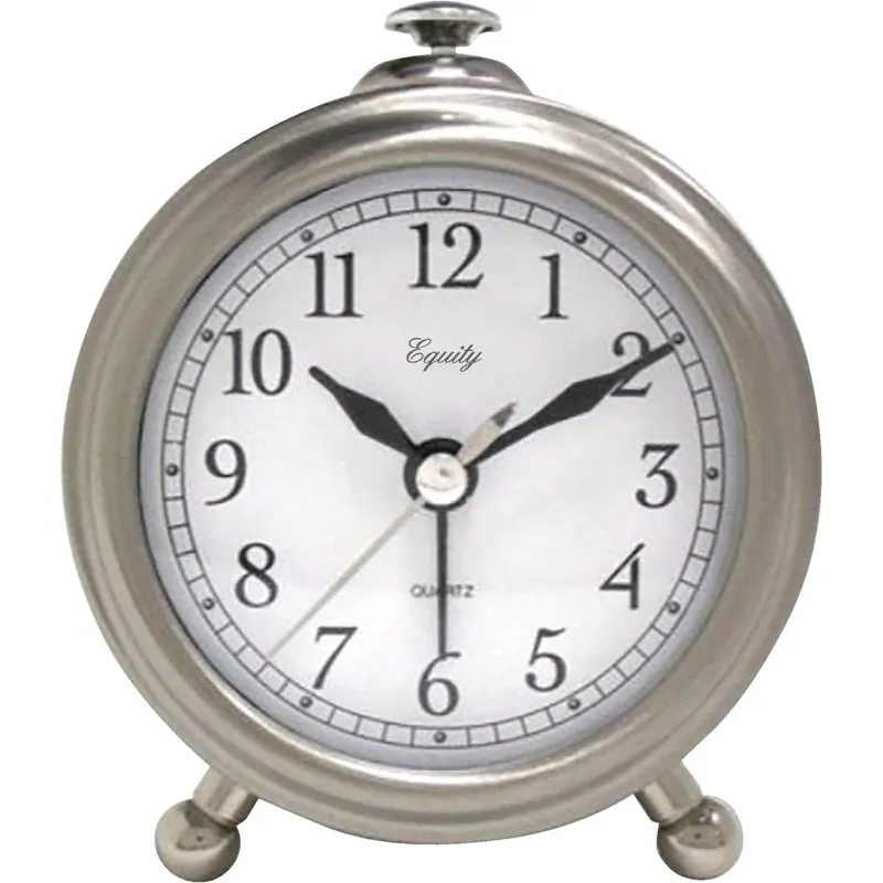 La Crosse Technology 25655 Equity Brushed Metal Battery Operated Alarm Clock