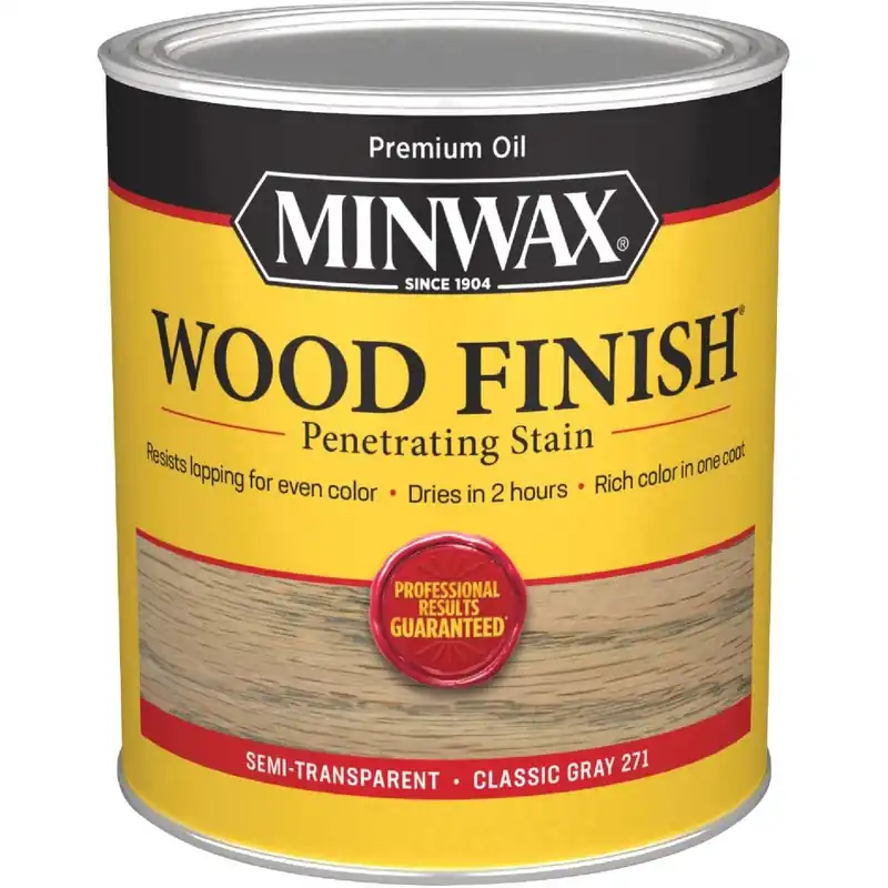 Minwax 700484444 Wood Finish Penetrating Stain Classic Gray 1 Qt.