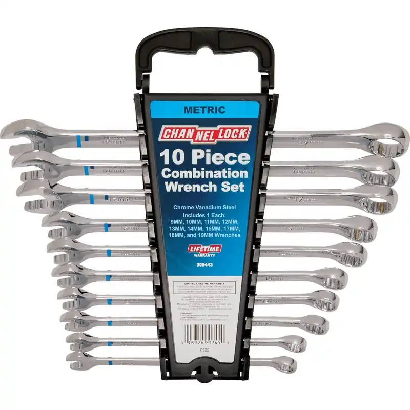 Channellock 309443 Metric 12-Point Combination Wrench Set (10-Piece)