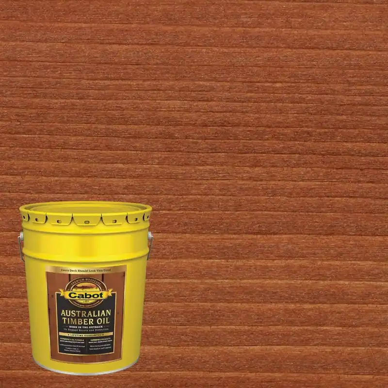 Cabot 140.0003460.008 Australian Timber Oil Translucent Exterior Oil Finish Jarrah Brown 5 Gal.