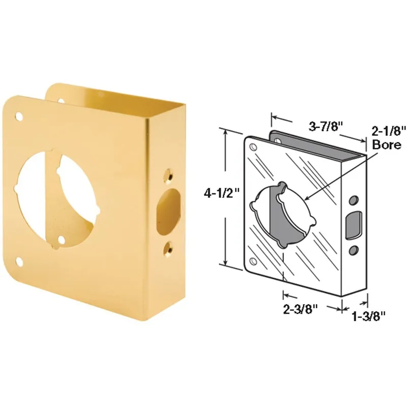 Defender Security U9555 Brass Door Reinforcer