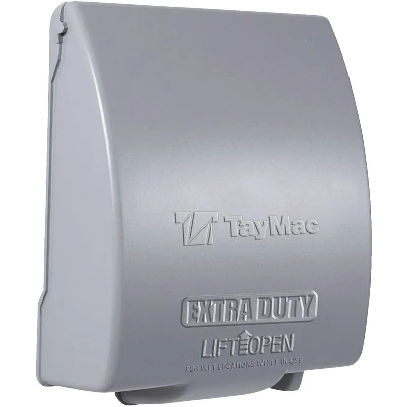 TayMac MX7280S 2-Gang Vertical Mount Metallic In-Use Low Profile Outdoor Outlet Cover