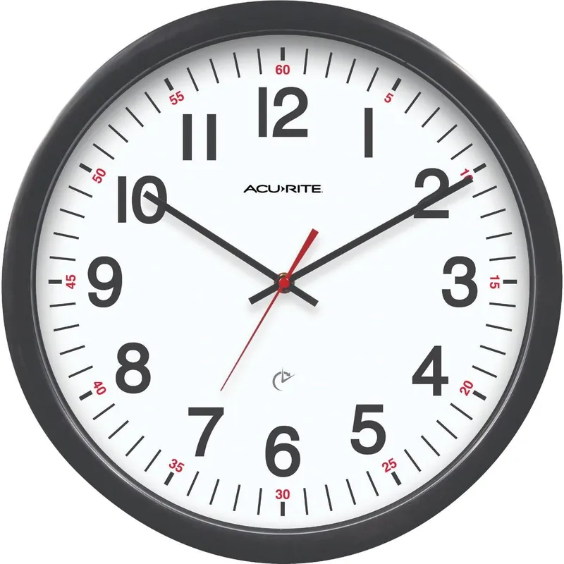 Acurite 46032 Acu-Rite 14-1/2 Set & Forget Timex Office Wall Clock