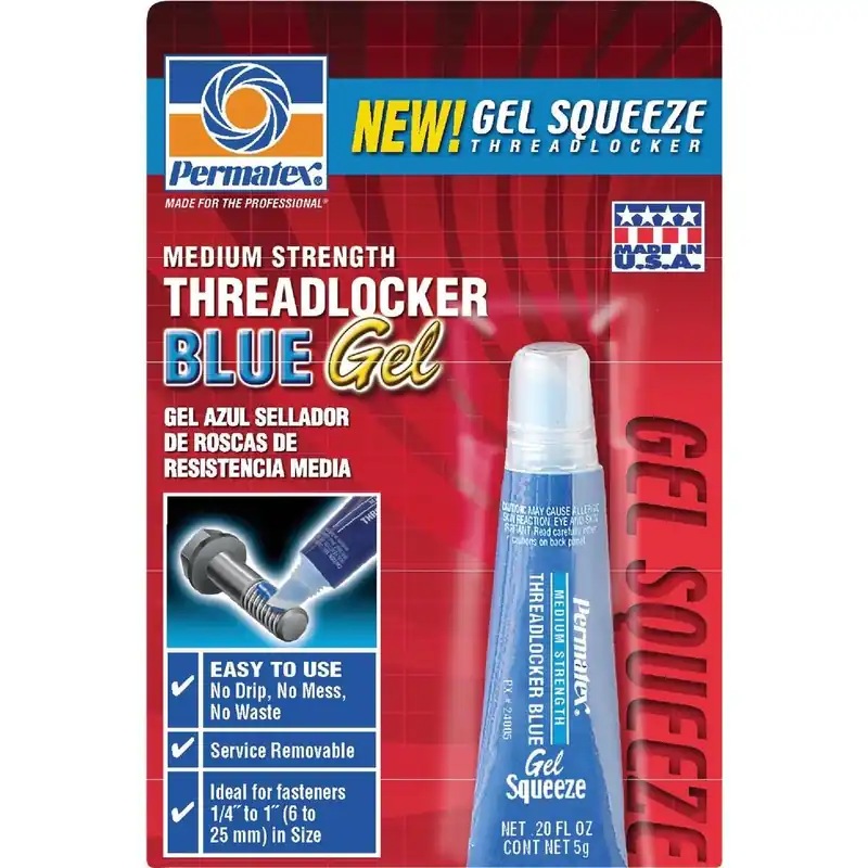 Permatex 24005 0.2 Oz Blue Medium Strength Gel Squeeze Threadlocker