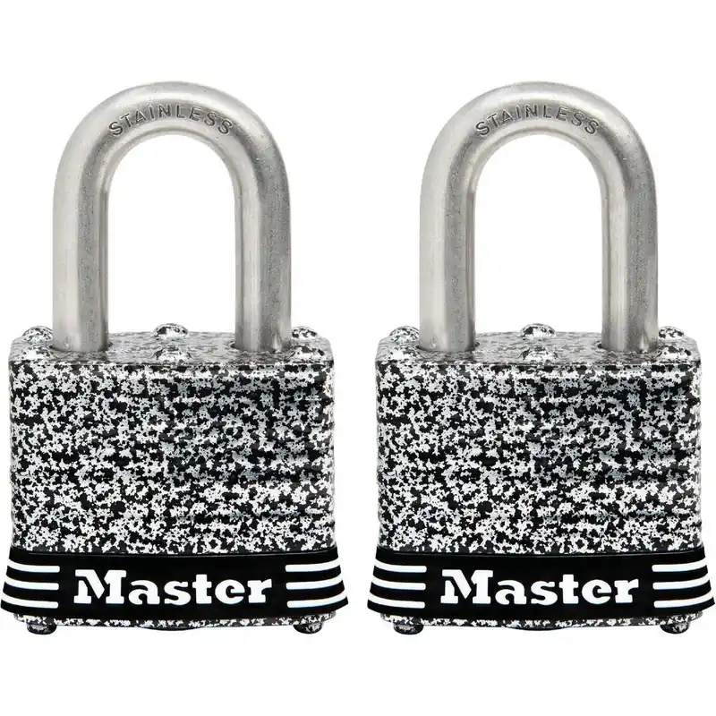 Master Lock 3SSTHC Weather Coated Laminated Steel Keyed Alike Padlock (2-Pack)