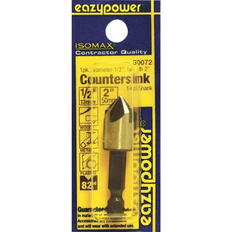 Eazypower 30072 1/2 In. Soft Metal, Wood Countersink