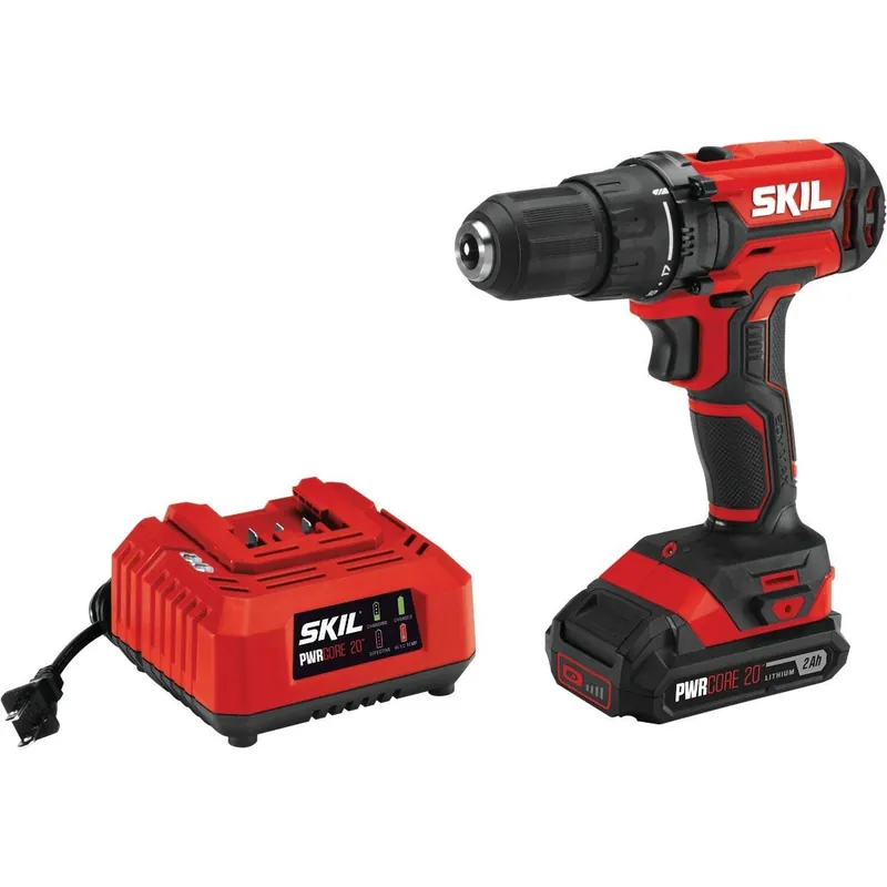 SKIL DL527502 PWRCore 20 Volt Lithium-Ion 1/2 In. Cordless Drill/Driver Kit
