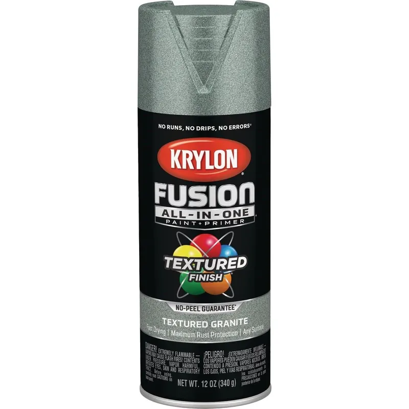 Krylon K02780007 Fusion All-In-One Textured Spray Paint & Primer Granite