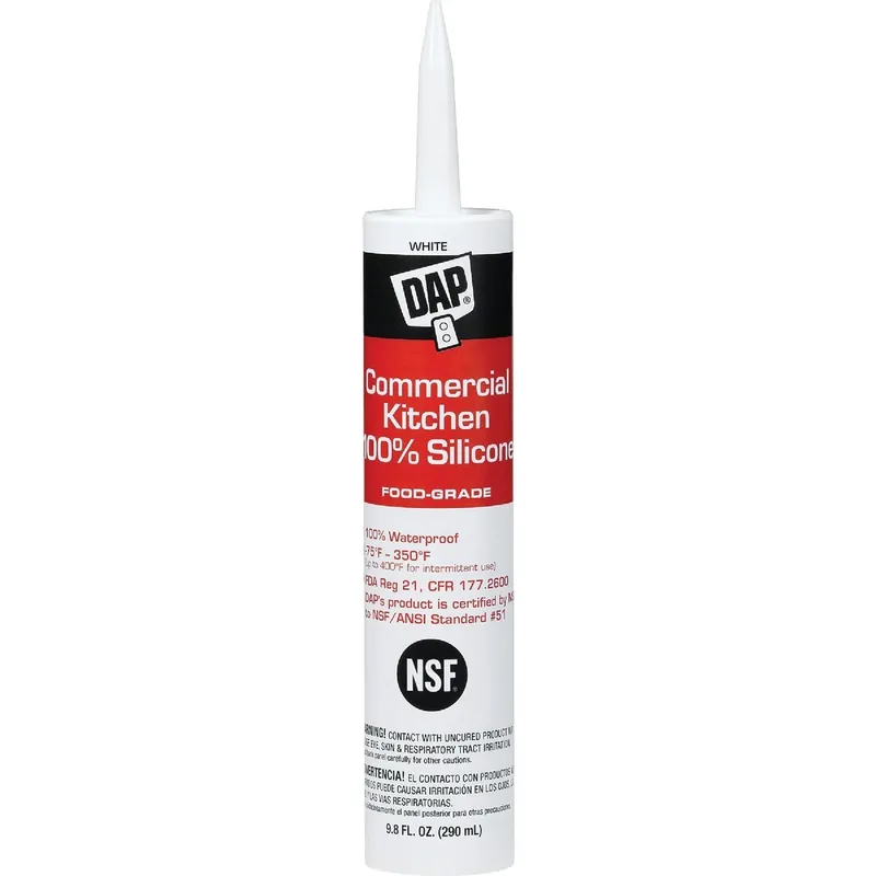DAP 08656 DAP 9.8 Oz. Commercial Kitchen Food-Grade Silicone Sealant White