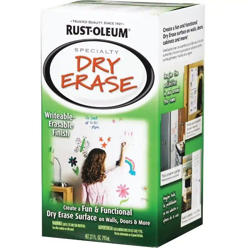 Rust-Oleum 241140 Quart White Satin Dry Erase Paint