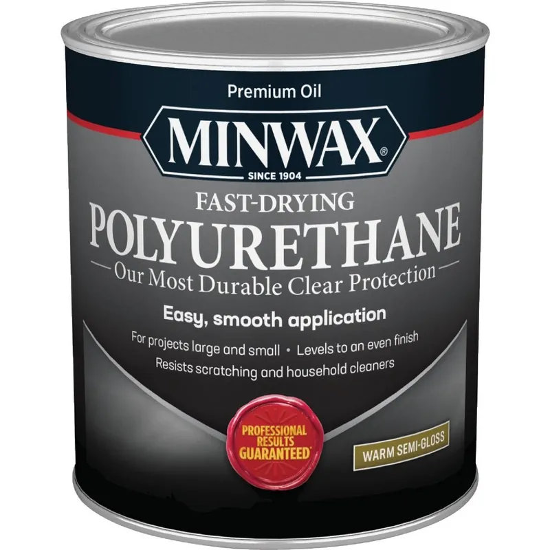 Minwax 63005444 Semi-Gloss Fast-Drying Interior Polyurethane 1 Qt.