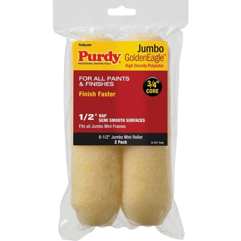 Purdy 14G626023 Jumbo Golden Eagle 6-1/2 In. x 1/2 In. Mini Knit Fabric Roller Cover (2-Pack)