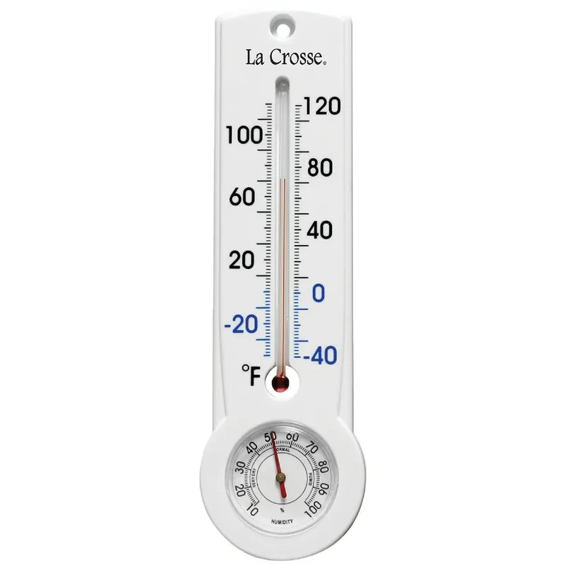La Crosse Technology 204-109 Fahrenheit & Celsius Analog -40 to 120 F; -40 to 50 C Hygrometer & Thermometer