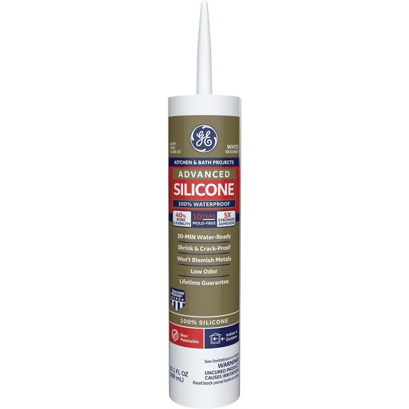 GE 2812565 Advanced Silicone 2 Kitchen & Bath Sealant White 10.1oz