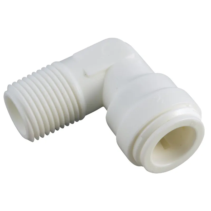 Anderson Metals 53069-1008 5/8 In. OD x 1/2 In. MPT 90 Deg. Push-in Male Plastic Elbow (1/4 Bend)