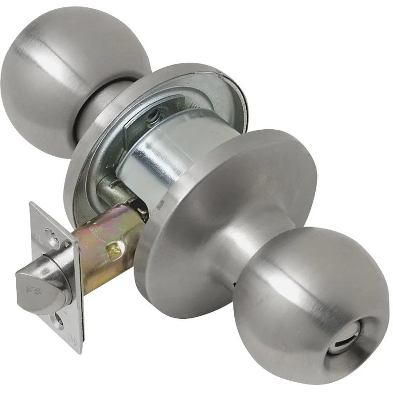 Tell CL100052 Satin Stainless Steel Bed & Bath Door Knob