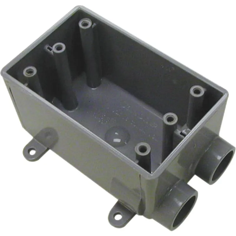 ABB E982DFNCTN Carlon 1-Gang PVC Molded Rigid Non-Metallic Dead-End Termination Wall Box 1/2 In. Outlet