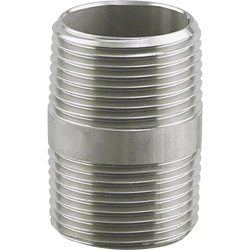 PLUMBEEZE U2-SSN-1020 PLUMB-EEZE 1 In. MIP x 2 In. Stainless Steel Nipple