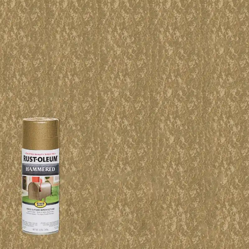 Rust-Oleum 7210830 Gold Metallic 12 Oz. Hammered Finish Spray Paint