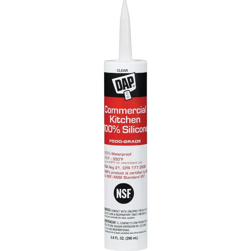 DAP 08658 Commercial Kitchen Food-Grade Silicone Sealant 9.8 Oz