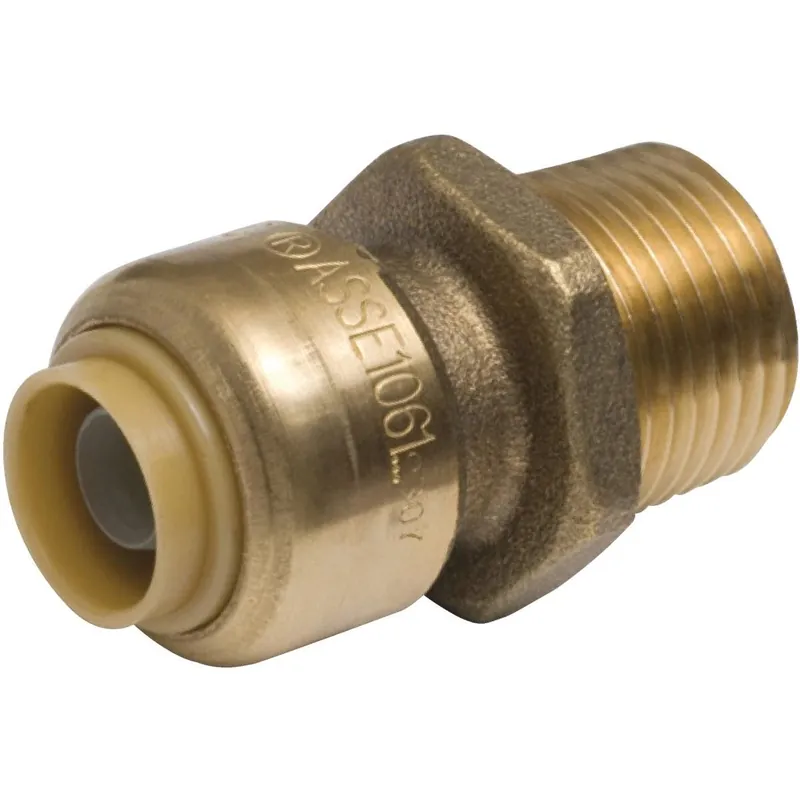SharkBite U110LFA 1/4 In. x 1/2 In. MNPT Reducing Brass Push-to-Connect Male Adapter