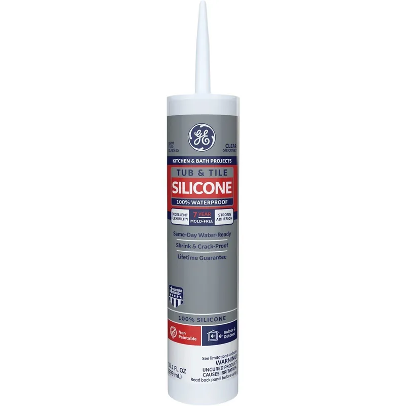 GE 2749485 Tub & Tile Silicone 1 Sealant Clear 10.1 Oz.