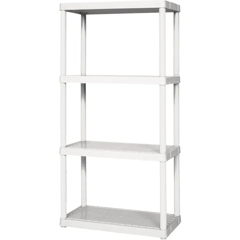 Gracious Living 91064-1C-90 4 Shelf Light Duty White Solid Unit