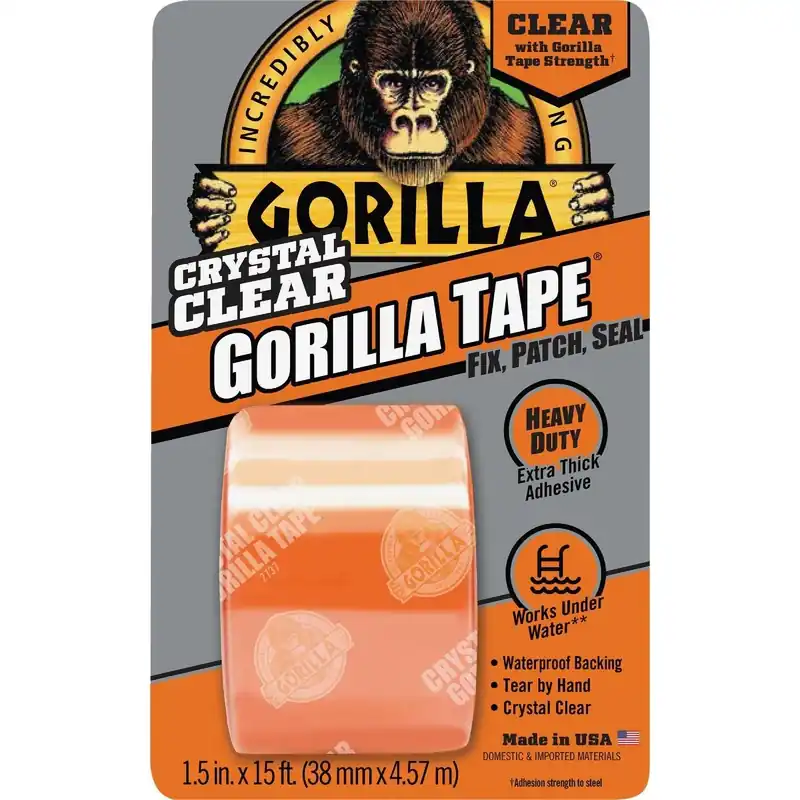 Gorilla Glue 6015002 Crystal Clear Duct Tape 1-1/2 In. x 5 Yd.