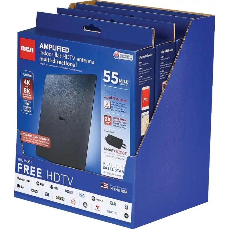 RCA ANT1560E1 Amplified Flat Indoor Antenna