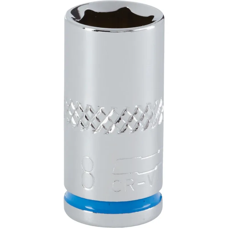 Channellock 398136 1/4 In. Drive 8 mm 6-Point Shallow Metric Socket