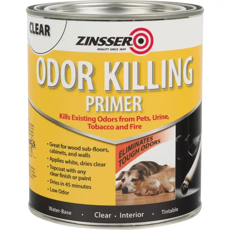 Zinsser 307648 Odor Killing Water-Based Interior Primer White 1 Qt.