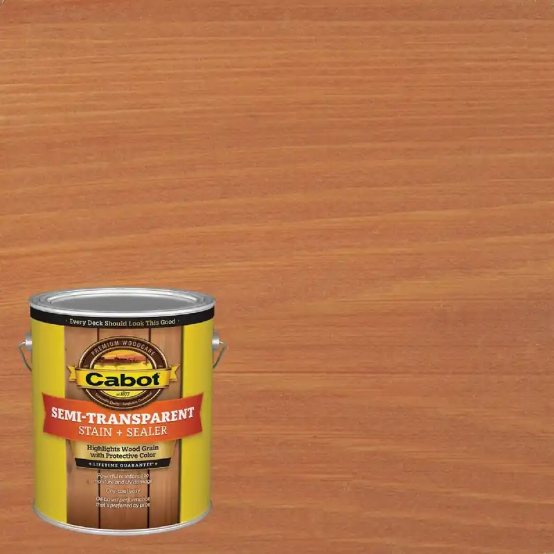 Cabot 140.0000380.007 Semi-Transparent Deck & Siding Exterior Stain & Sealer Redwood 1 Gal.