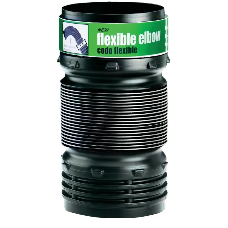 Amerimax 57010 Flex-Drain 4 In. Elbow Flex-Drain Flexible Coupler