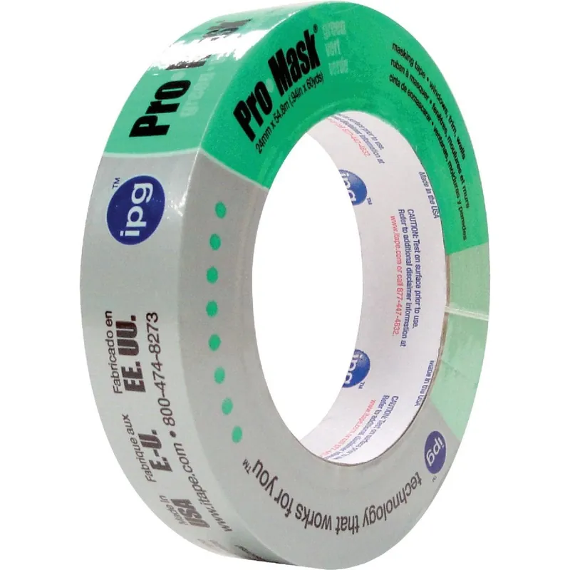 IPG 5803 ProMask Green 0.94 In. x 60 Yd. Professional Green Painter's Grade Masking Tape