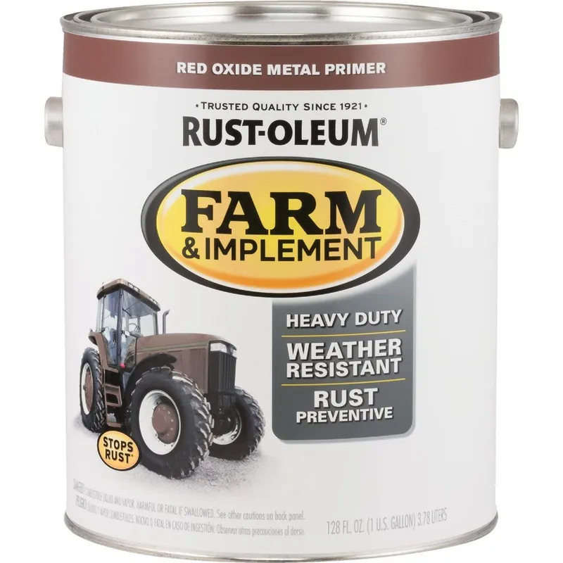 Rust-Oleum 280171 Red Oxide Metal Primer Gloss Farm & Implement Enamel