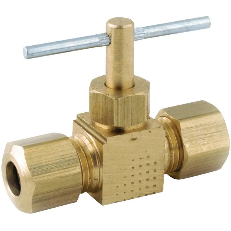 Anderson Metals 759106-04 1/4 In. C x 1/4 In. C Brass Straight Needle Valve