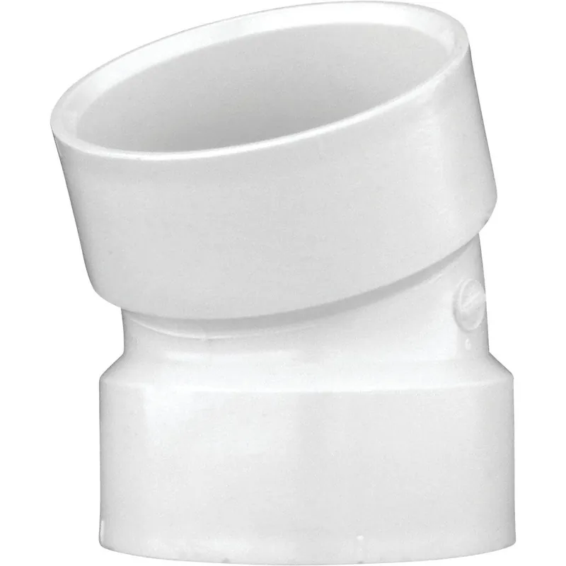 Charlotte Pipe PVC003241000HA Hub x Hub Schedule 40 22-1/2 Deg DWV PVC Elbow