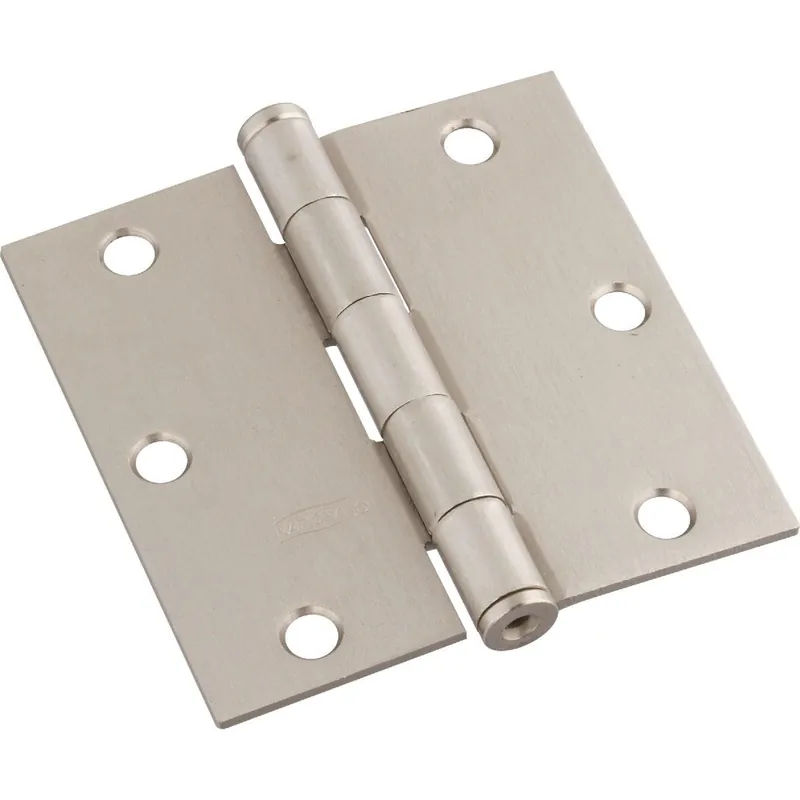 National N830248 3-1/2 In. Square Satin Nickel Door Hinge